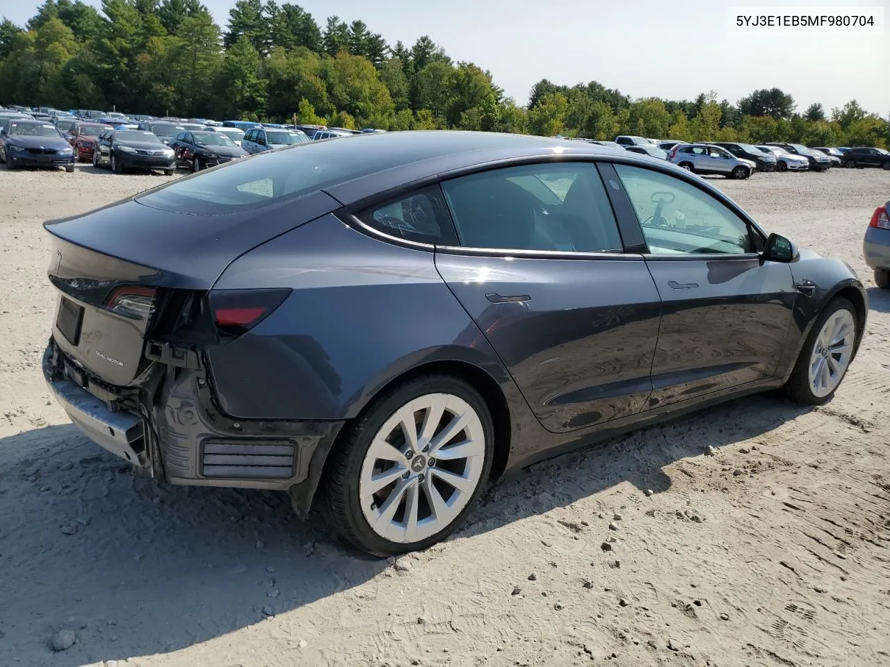 2021 Tesla Model 3 VIN: 5YJ3E1EB5MF980704 Lot: 70316644