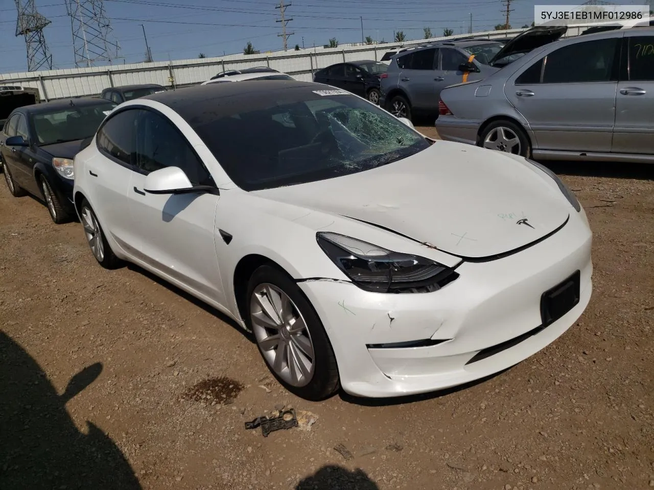 5YJ3E1EB1MF012986 2021 Tesla Model 3