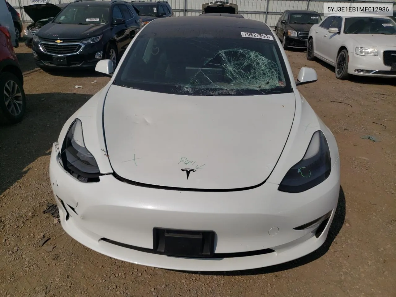 5YJ3E1EB1MF012986 2021 Tesla Model 3