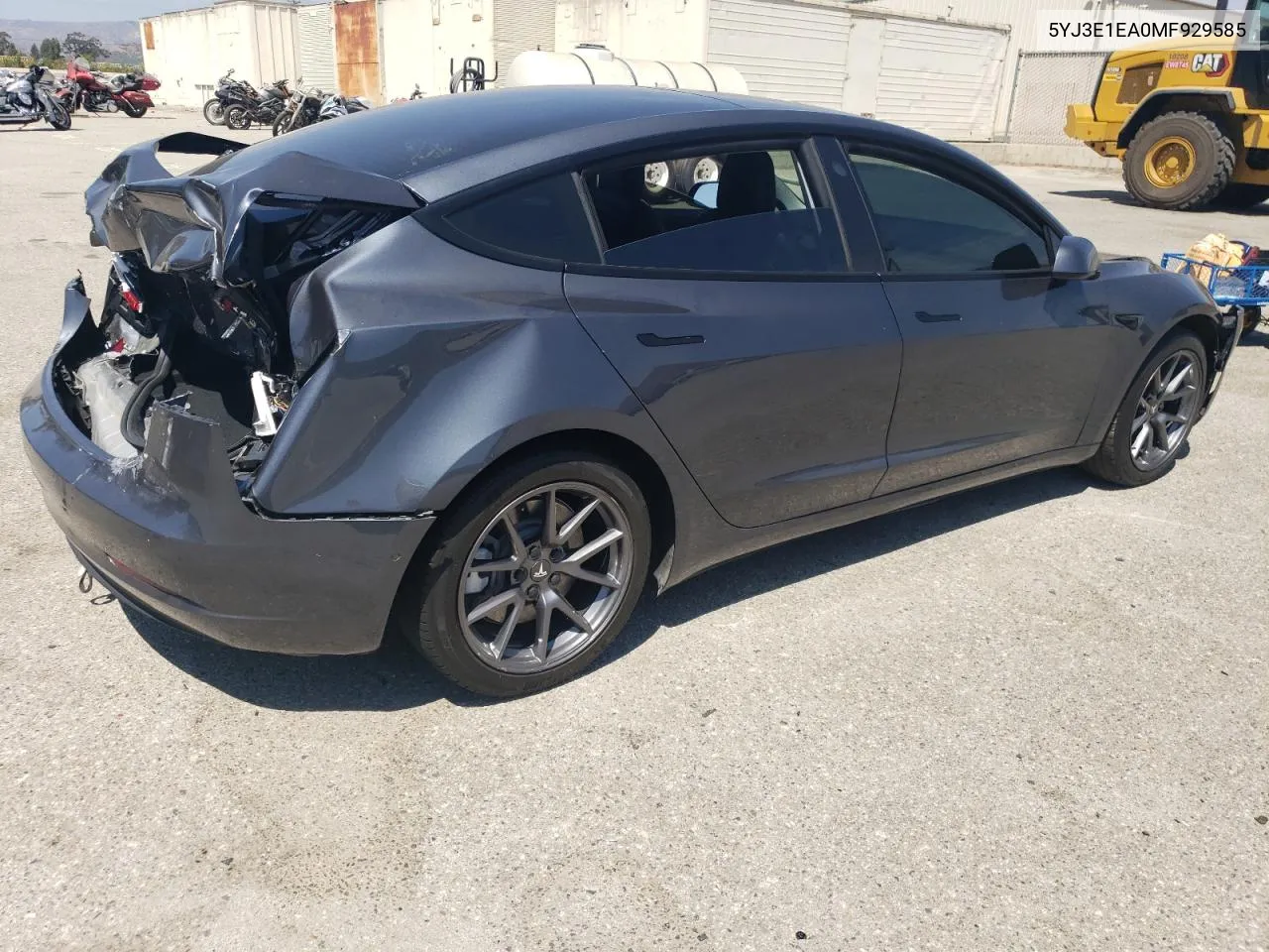 5YJ3E1EA0MF929585 2021 Tesla Model 3