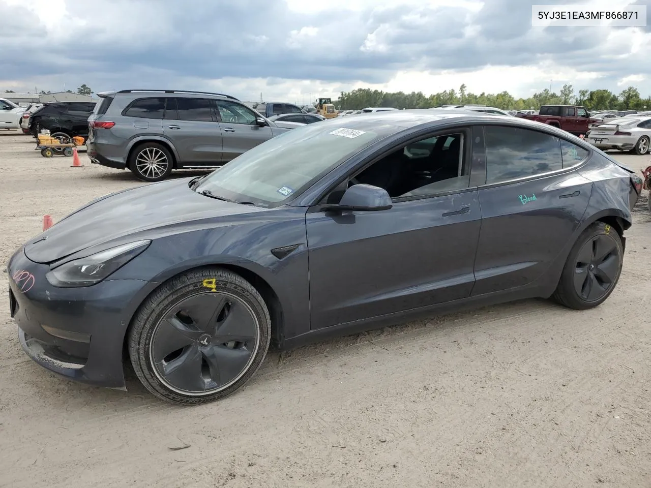 2021 Tesla Model 3 VIN: 5YJ3E1EA3MF866871 Lot: 70707634