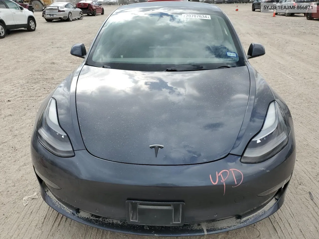 2021 Tesla Model 3 VIN: 5YJ3E1EA3MF866871 Lot: 70707634