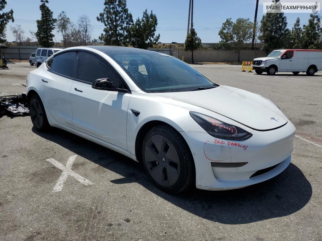 2021 Tesla Model 3 VIN: 5YJ3E1EAXMF996453 Lot: 70716684