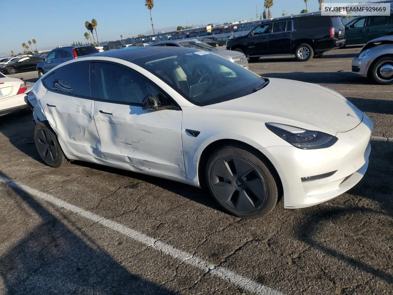 2021 Tesla Model 3 VIN: 5YJ3E1EA6MF929669 Lot: 70793564