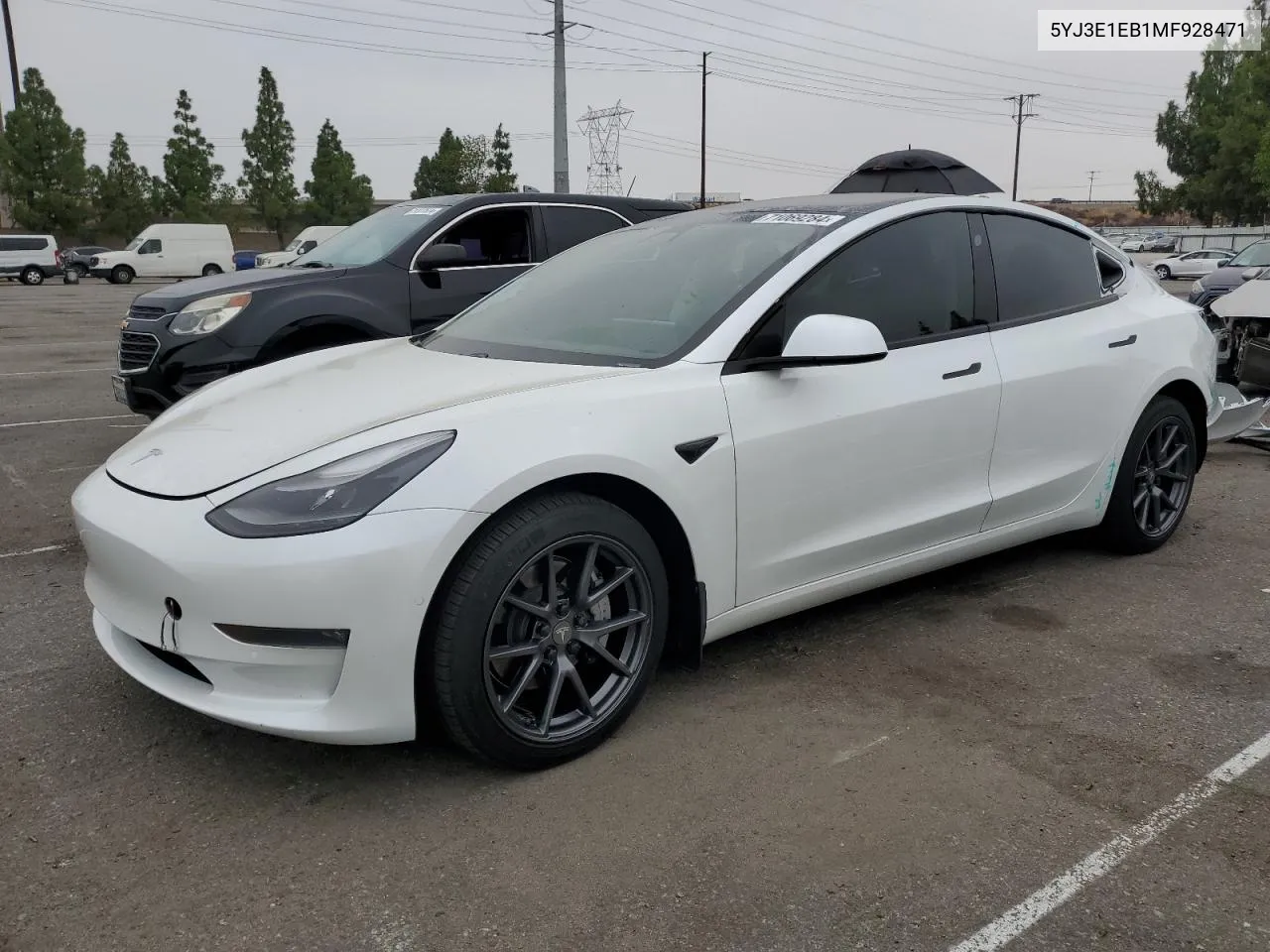 5YJ3E1EB1MF928471 2021 Tesla Model 3