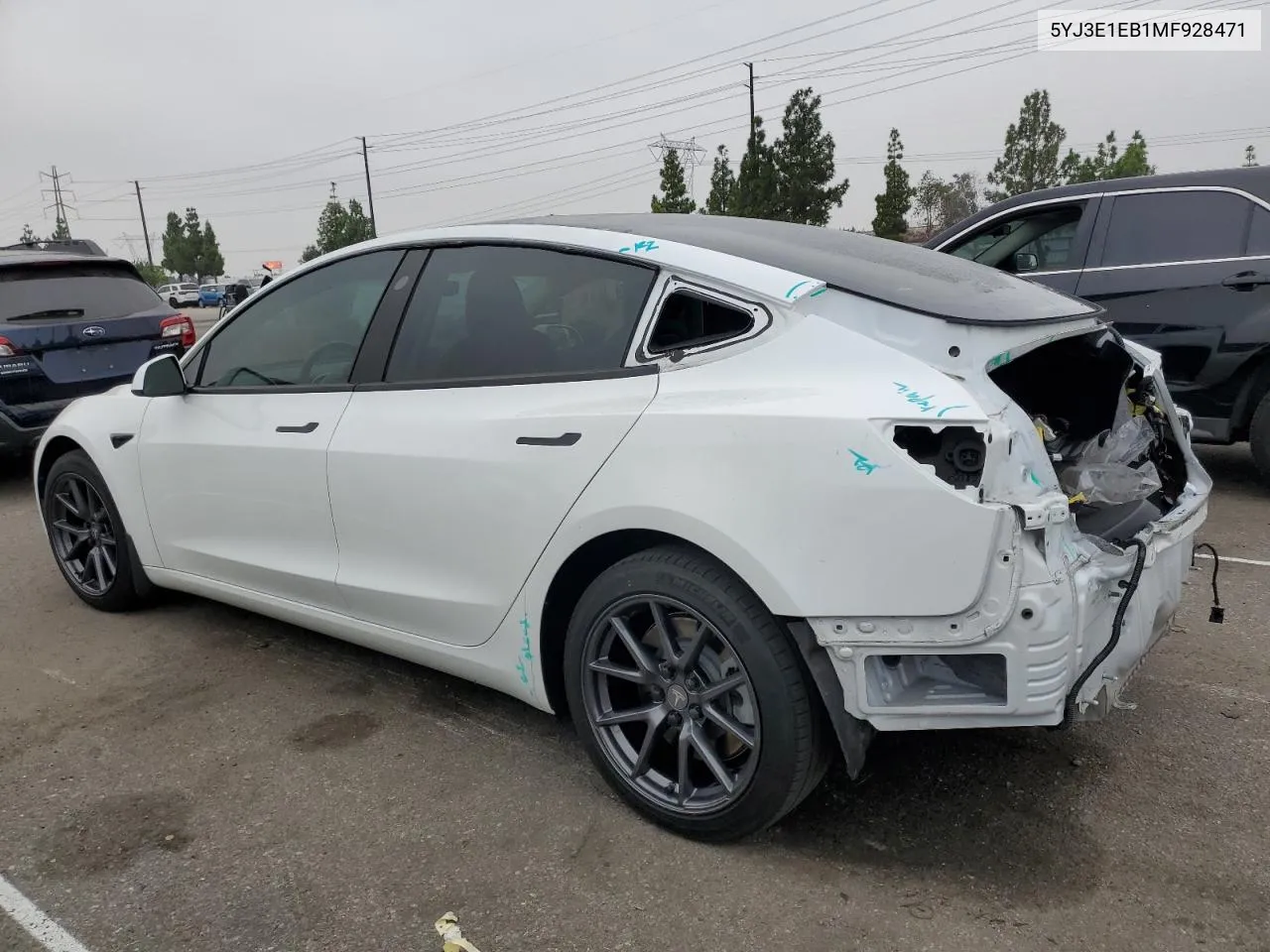 2021 Tesla Model 3 VIN: 5YJ3E1EB1MF928471 Lot: 71069284