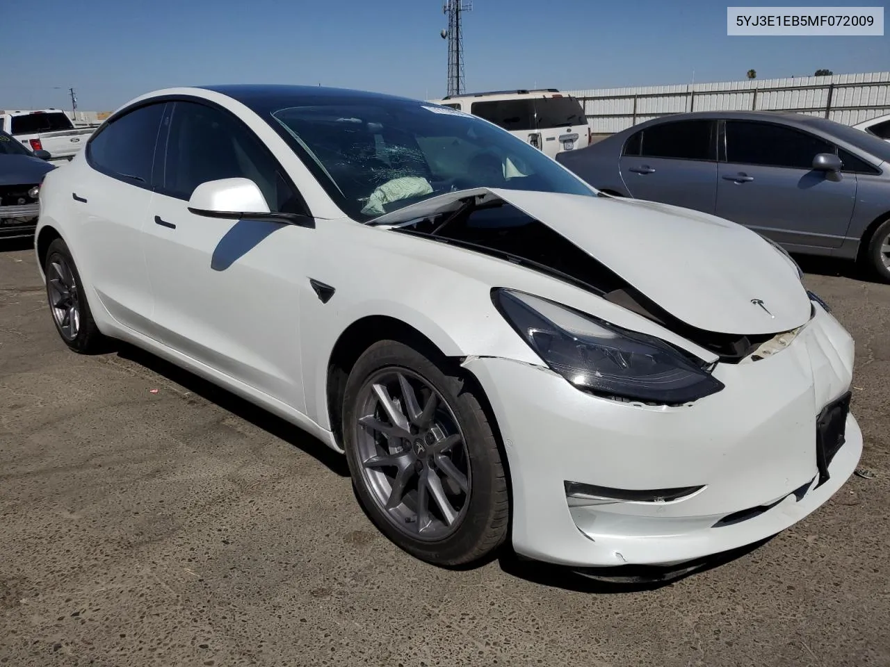 2021 Tesla Model 3 VIN: 5YJ3E1EB5MF072009 Lot: 71114694