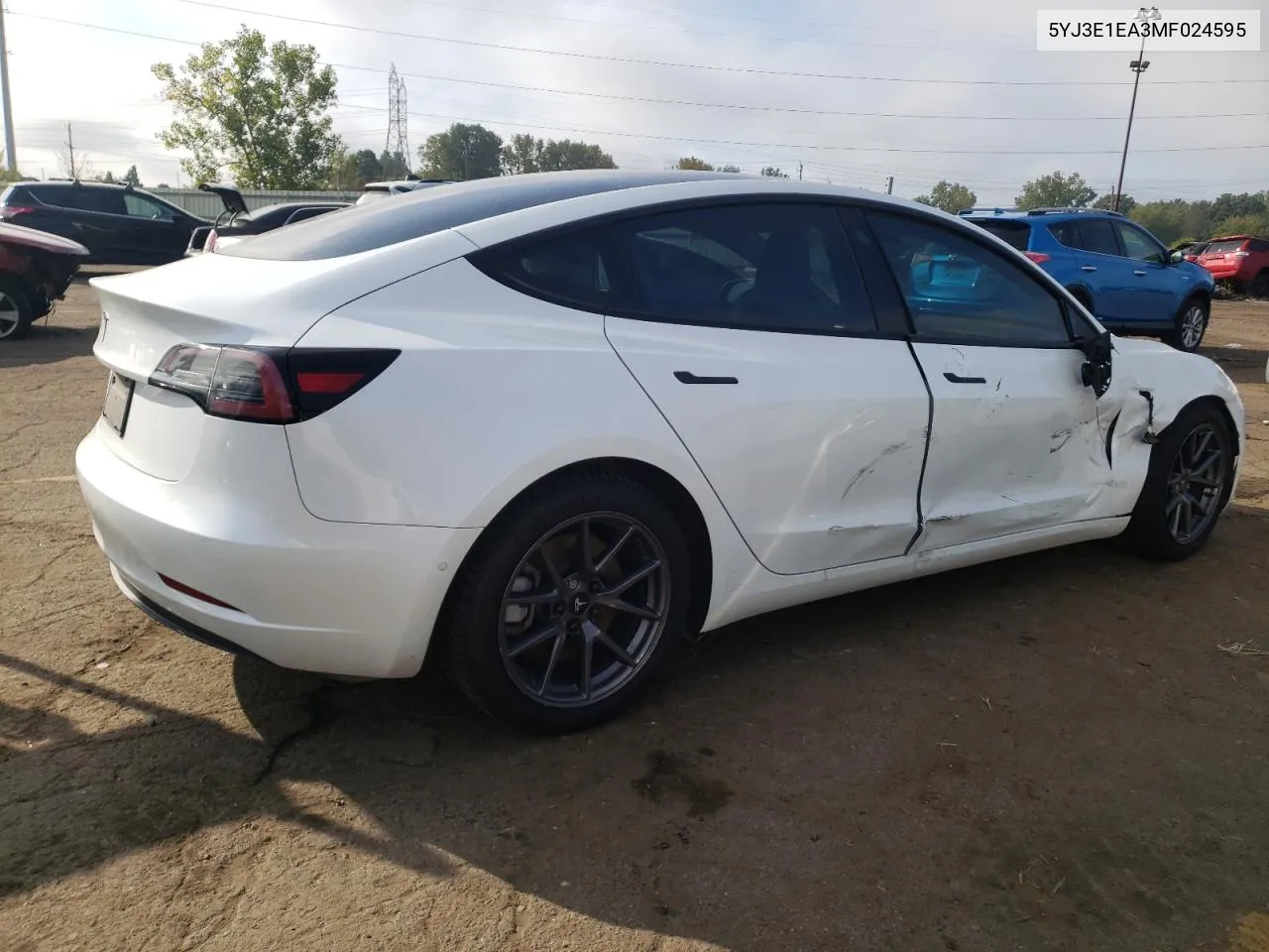 2021 Tesla Model 3 VIN: 5YJ3E1EA3MF024595 Lot: 71154824