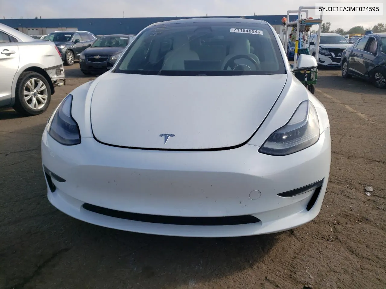 2021 Tesla Model 3 VIN: 5YJ3E1EA3MF024595 Lot: 71154824