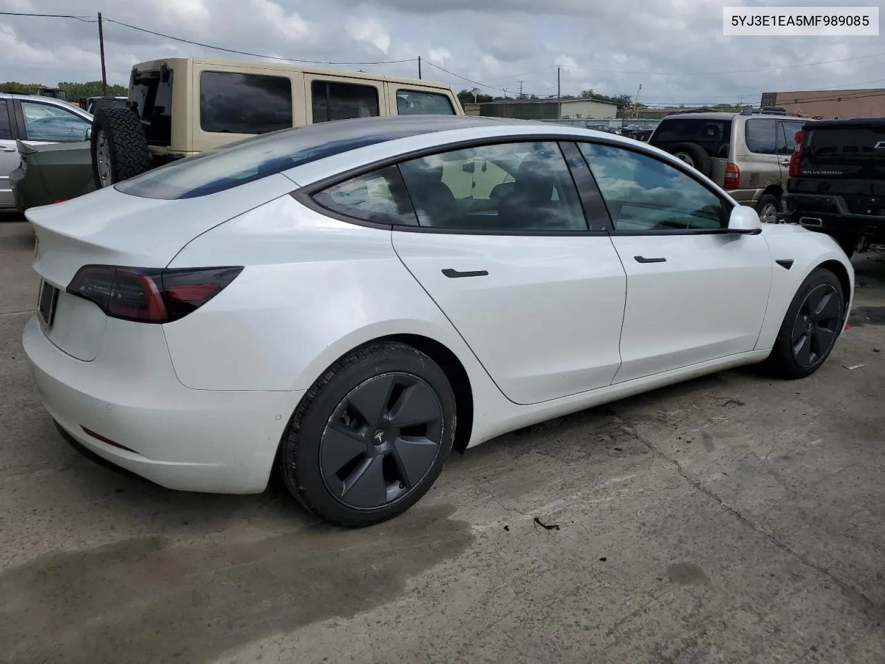 2021 Tesla Model 3 VIN: 5YJ3E1EA5MF989085 Lot: 71300974