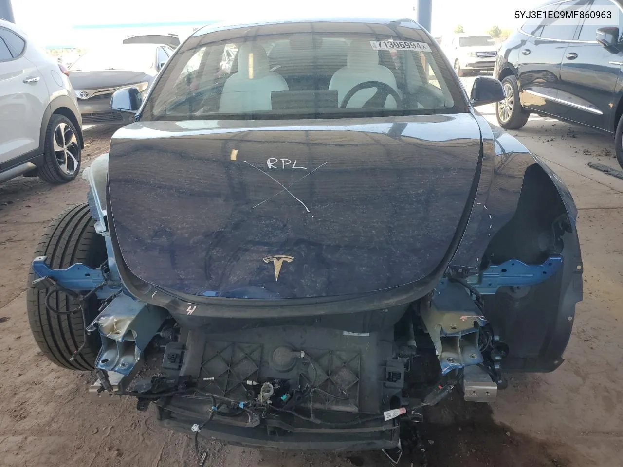 5YJ3E1EC9MF860963 2021 Tesla Model 3