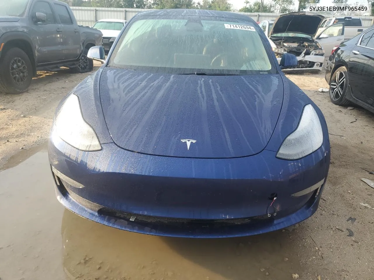 2021 Tesla Model 3 VIN: 5YJ3E1EB9MF965459 Lot: 71412694