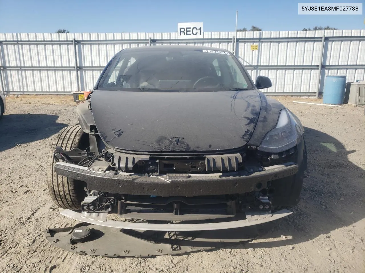 5YJ3E1EA3MF027738 2021 Tesla Model 3