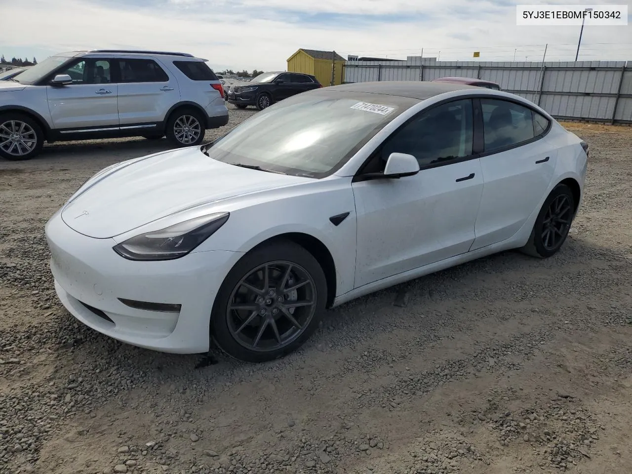 2021 Tesla Model 3 VIN: 5YJ3E1EB0MF150342 Lot: 71470244