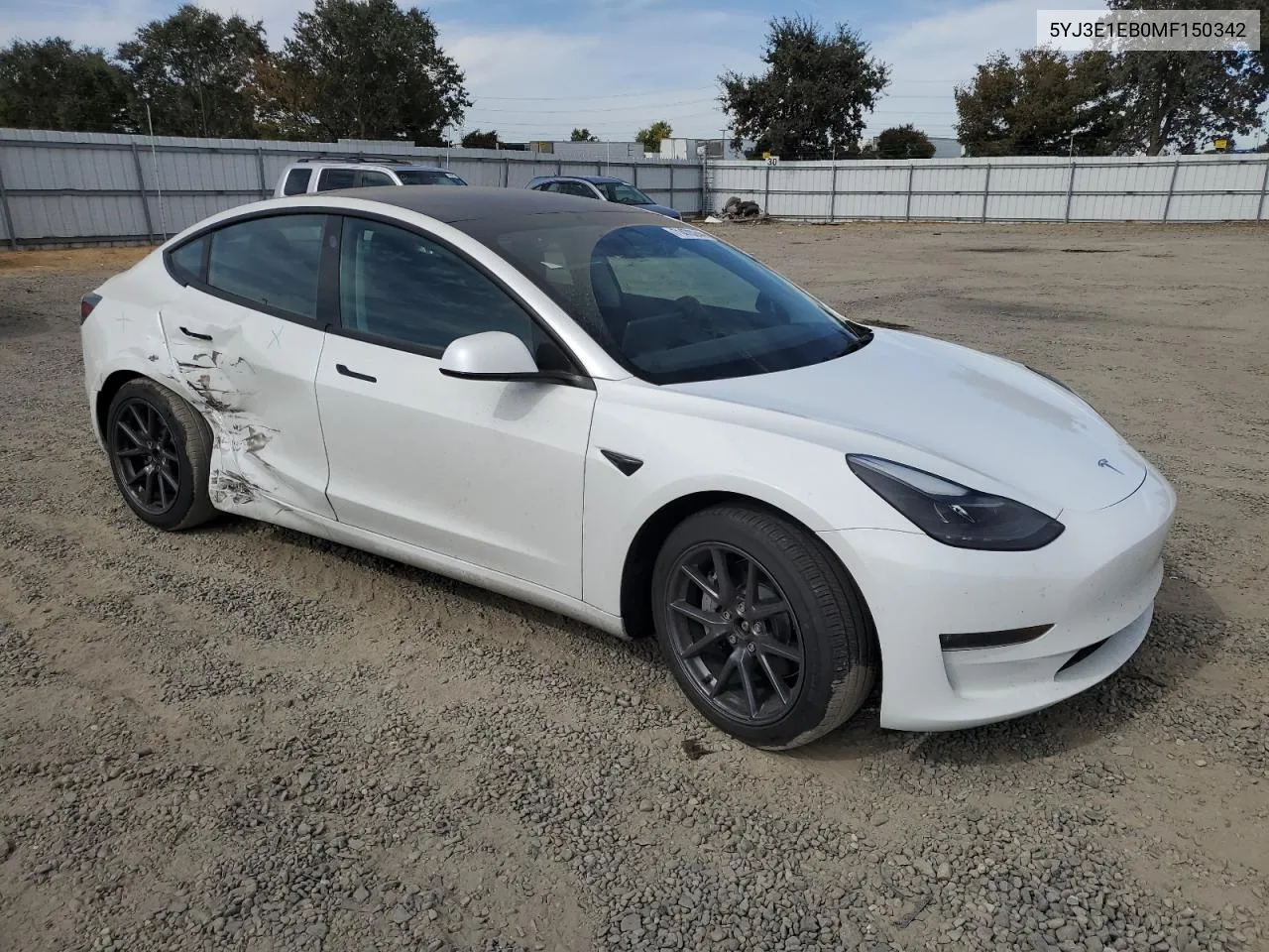 2021 Tesla Model 3 VIN: 5YJ3E1EB0MF150342 Lot: 71470244