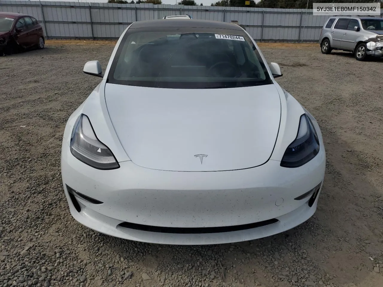 2021 Tesla Model 3 VIN: 5YJ3E1EB0MF150342 Lot: 71470244