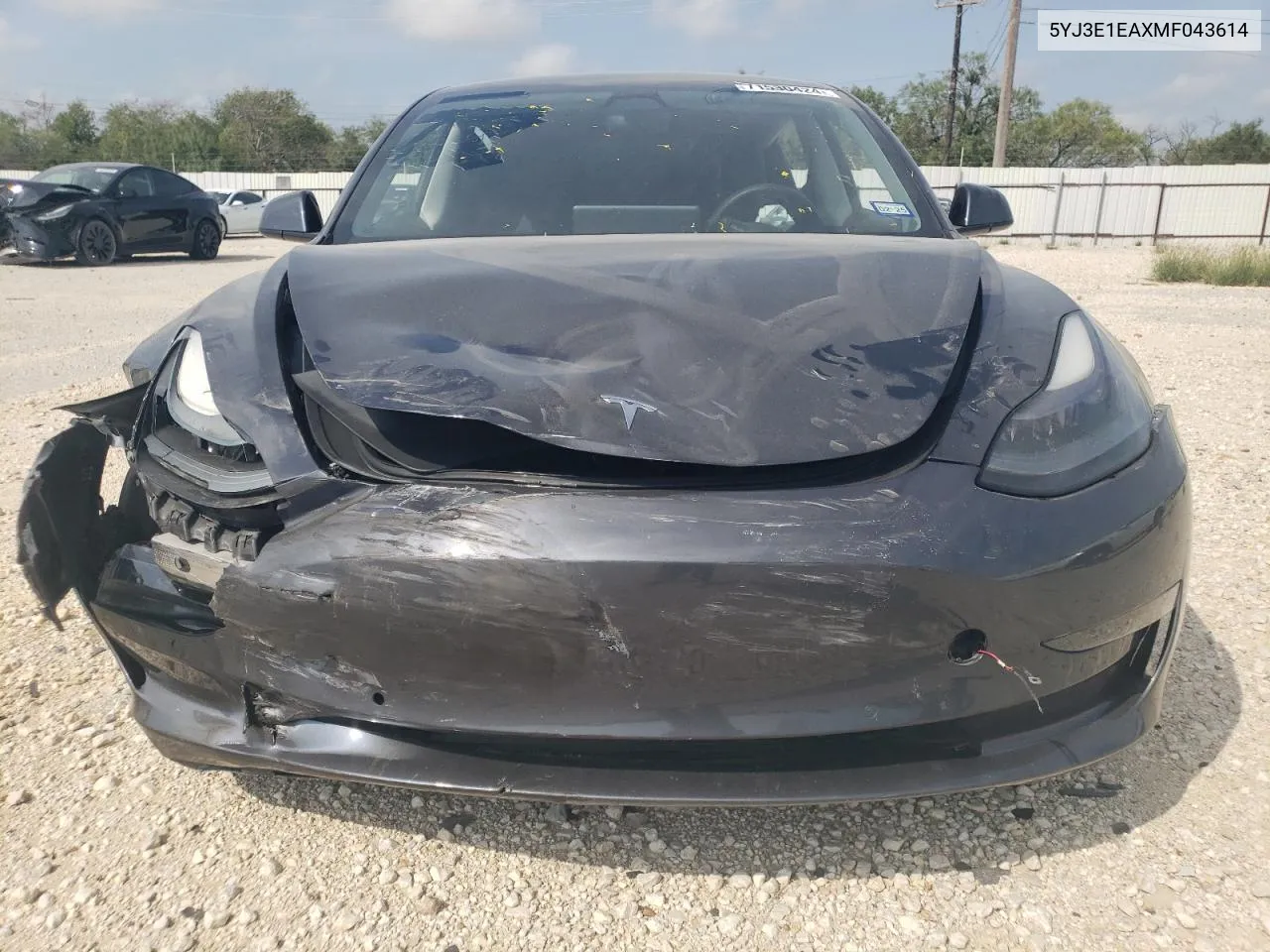 2021 Tesla Model 3 VIN: 5YJ3E1EAXMF043614 Lot: 71530424