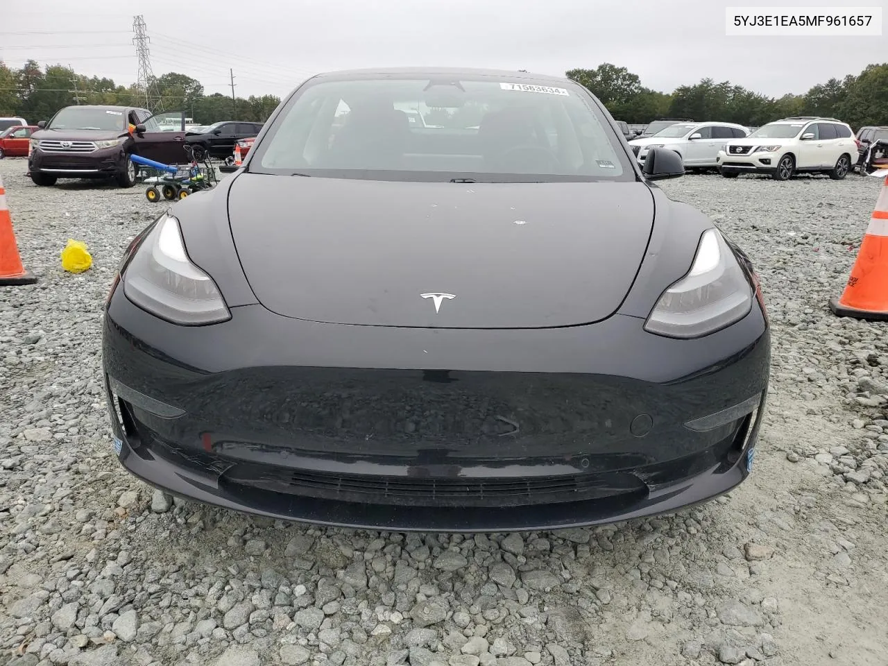 2021 Tesla Model 3 VIN: 5YJ3E1EA5MF961657 Lot: 71583634