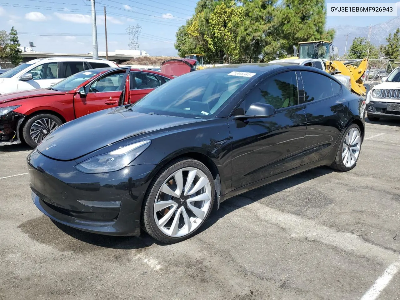 5YJ3E1EB6MF926943 2021 Tesla Model 3