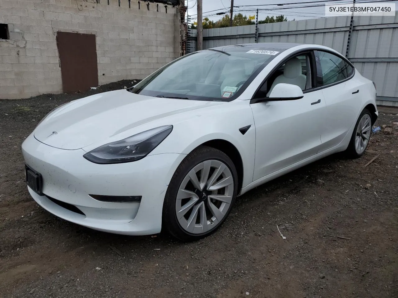 2021 Tesla Model 3 VIN: 5YJ3E1EB3MF047450 Lot: 71620574