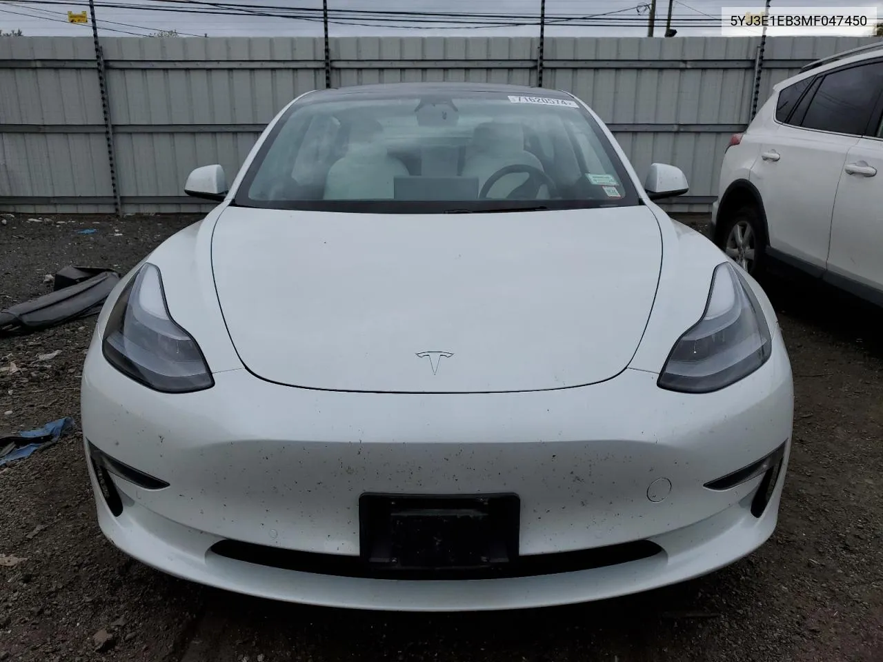 2021 Tesla Model 3 VIN: 5YJ3E1EB3MF047450 Lot: 71620574