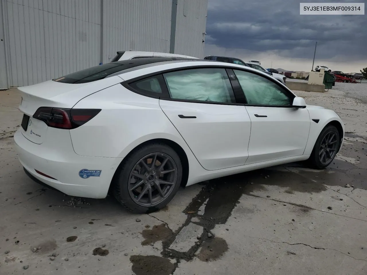 2021 Tesla Model 3 VIN: 5YJ3E1EB3MF009314 Lot: 71684164