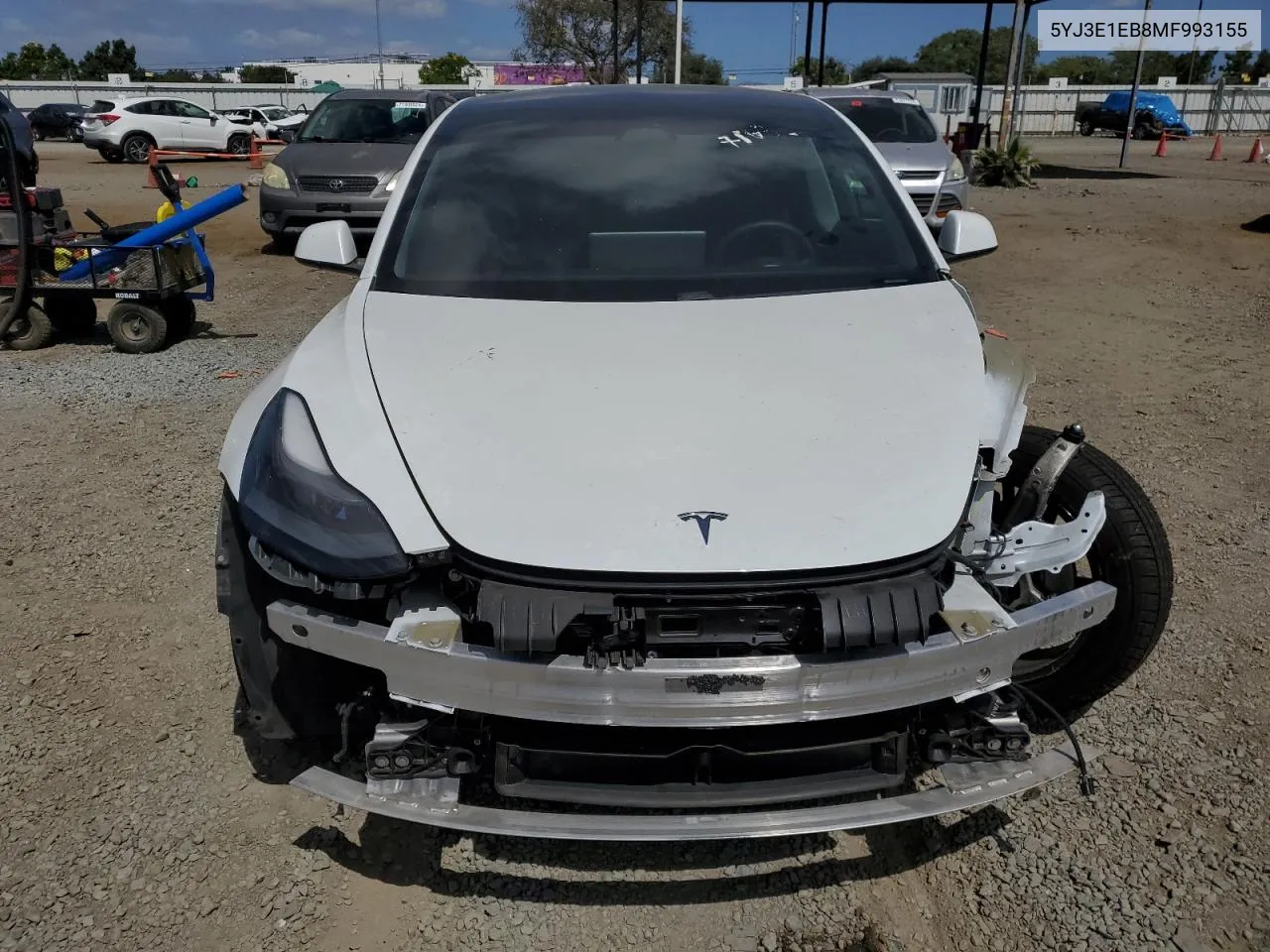 2021 Tesla Model 3 VIN: 5YJ3E1EB8MF993155 Lot: 71687144