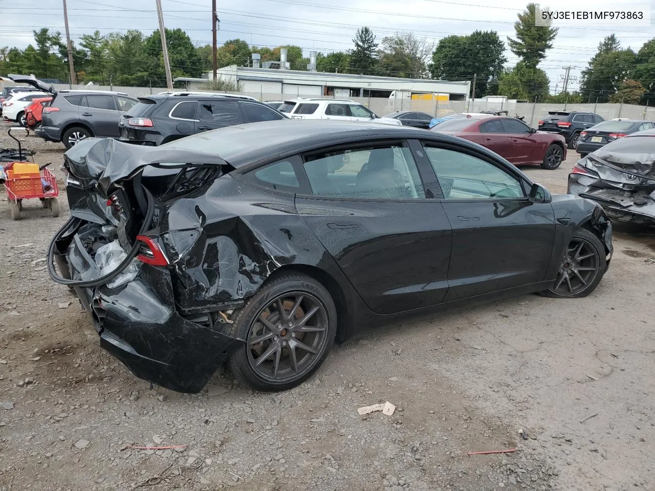 2021 Tesla Model 3 VIN: 5YJ3E1EB1MF973863 Lot: 71810224