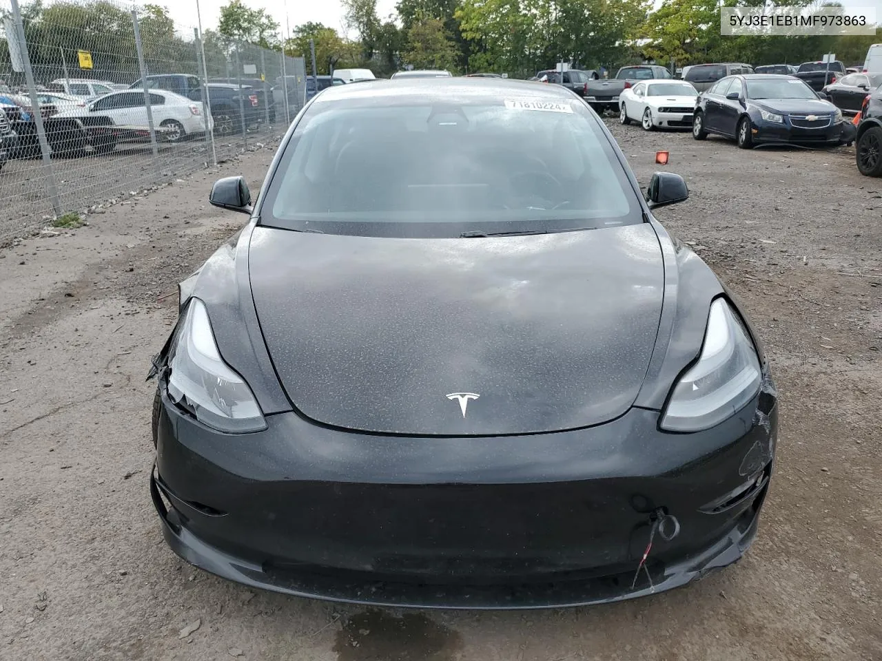 2021 Tesla Model 3 VIN: 5YJ3E1EB1MF973863 Lot: 71810224