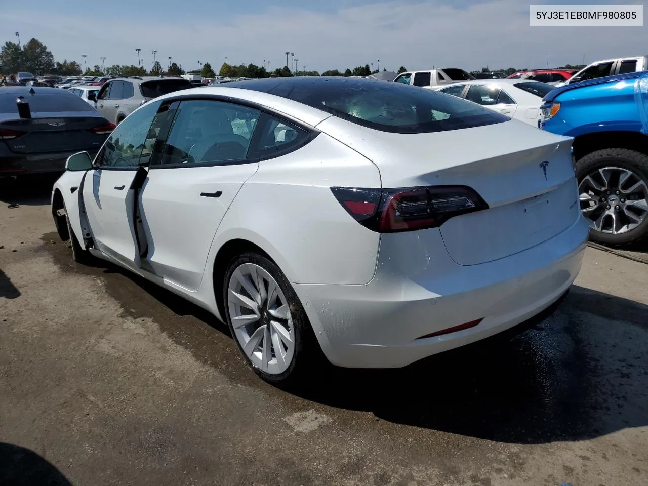 2021 Tesla Model 3 VIN: 5YJ3E1EB0MF980805 Lot: 71831344