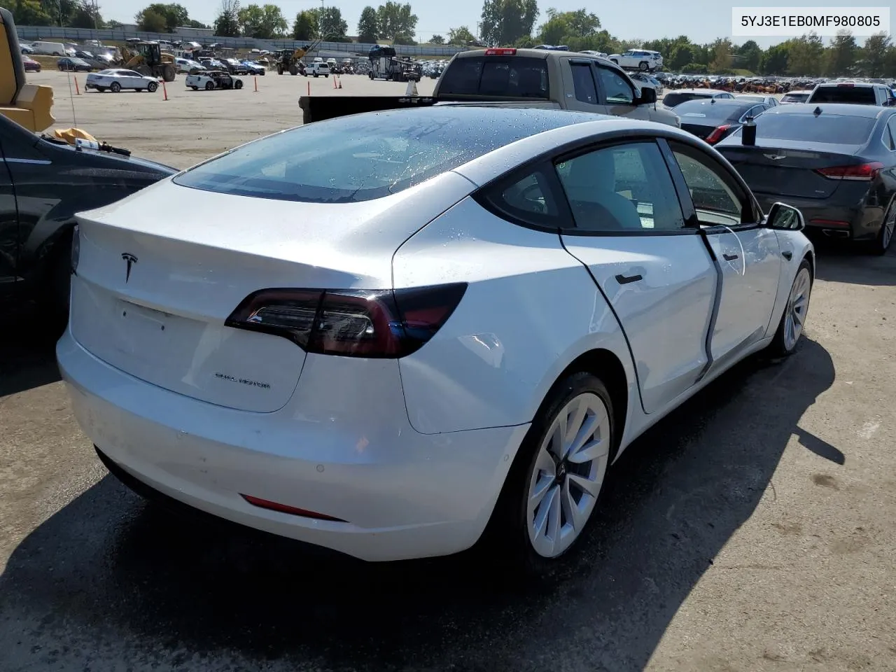 2021 Tesla Model 3 VIN: 5YJ3E1EB0MF980805 Lot: 71831344