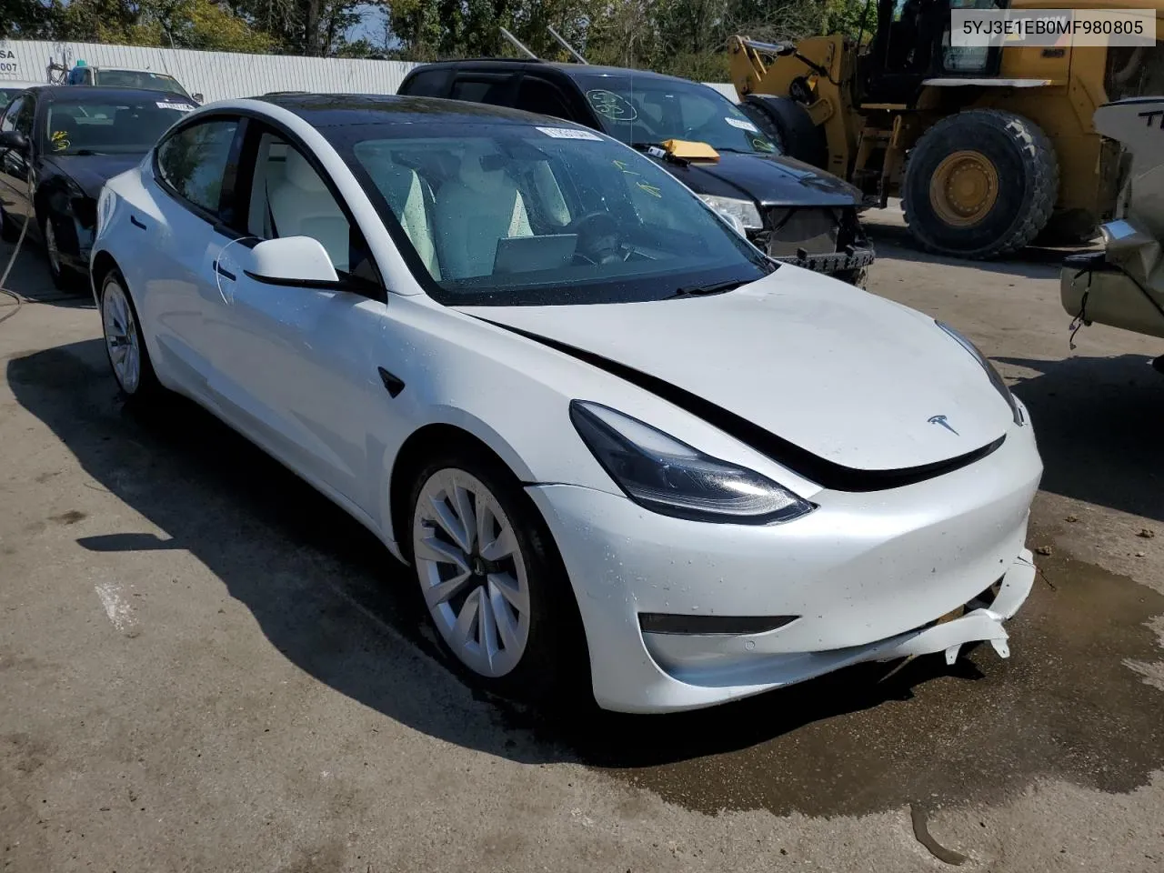 2021 Tesla Model 3 VIN: 5YJ3E1EB0MF980805 Lot: 71831344