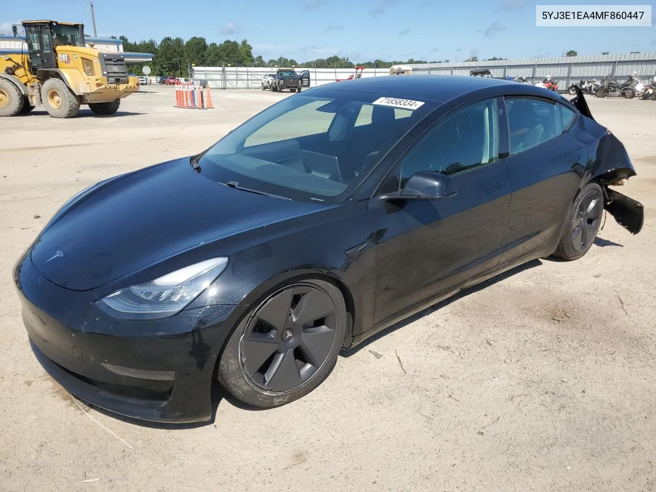 2021 Tesla Model 3 VIN: 5YJ3E1EA4MF860447 Lot: 71858334