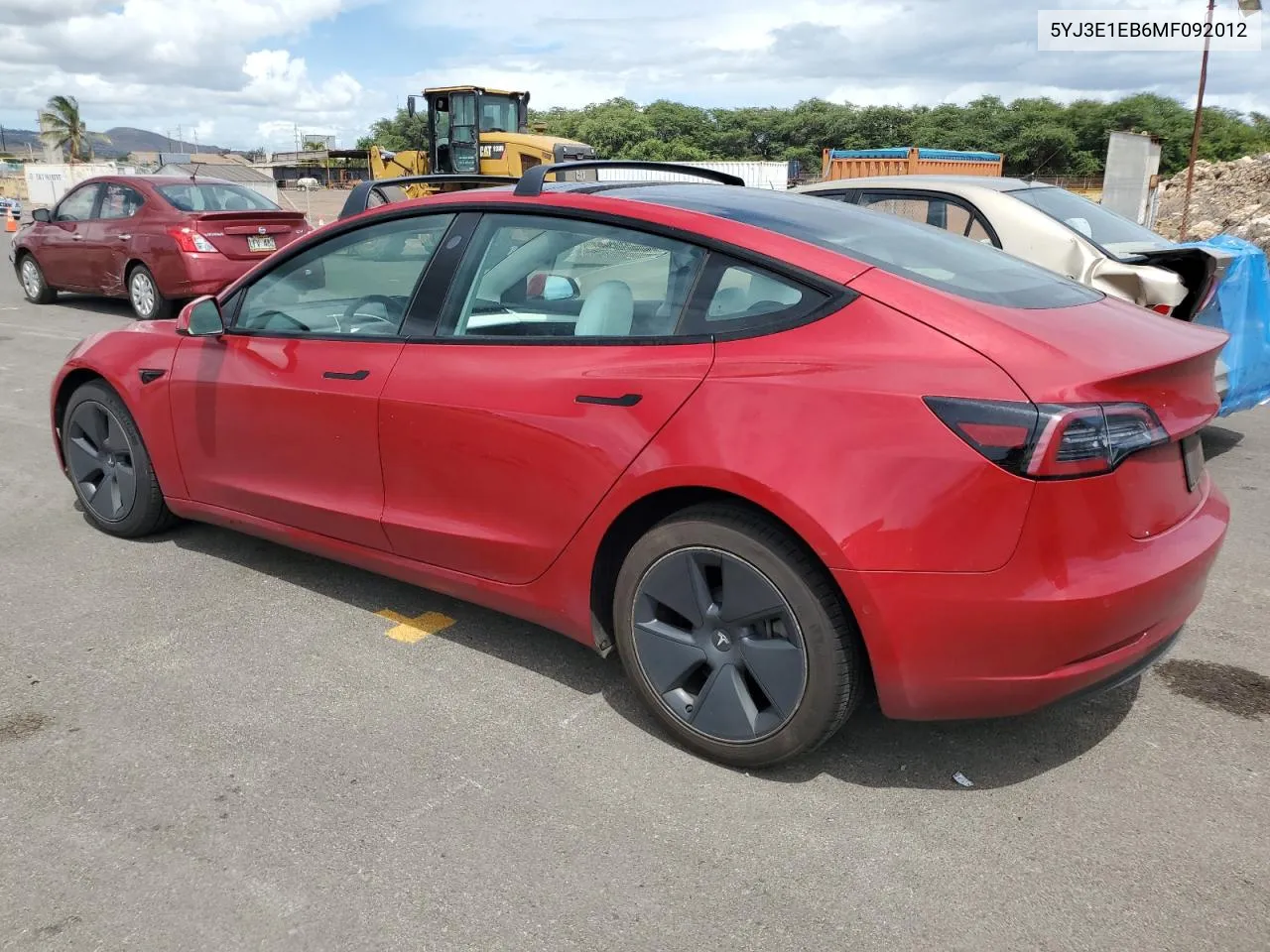 5YJ3E1EB6MF092012 2021 Tesla Model 3