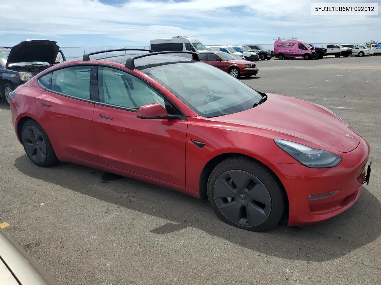 2021 Tesla Model 3 VIN: 5YJ3E1EB6MF092012 Lot: 71983164