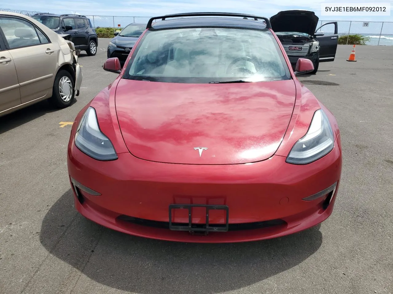 2021 Tesla Model 3 VIN: 5YJ3E1EB6MF092012 Lot: 71983164