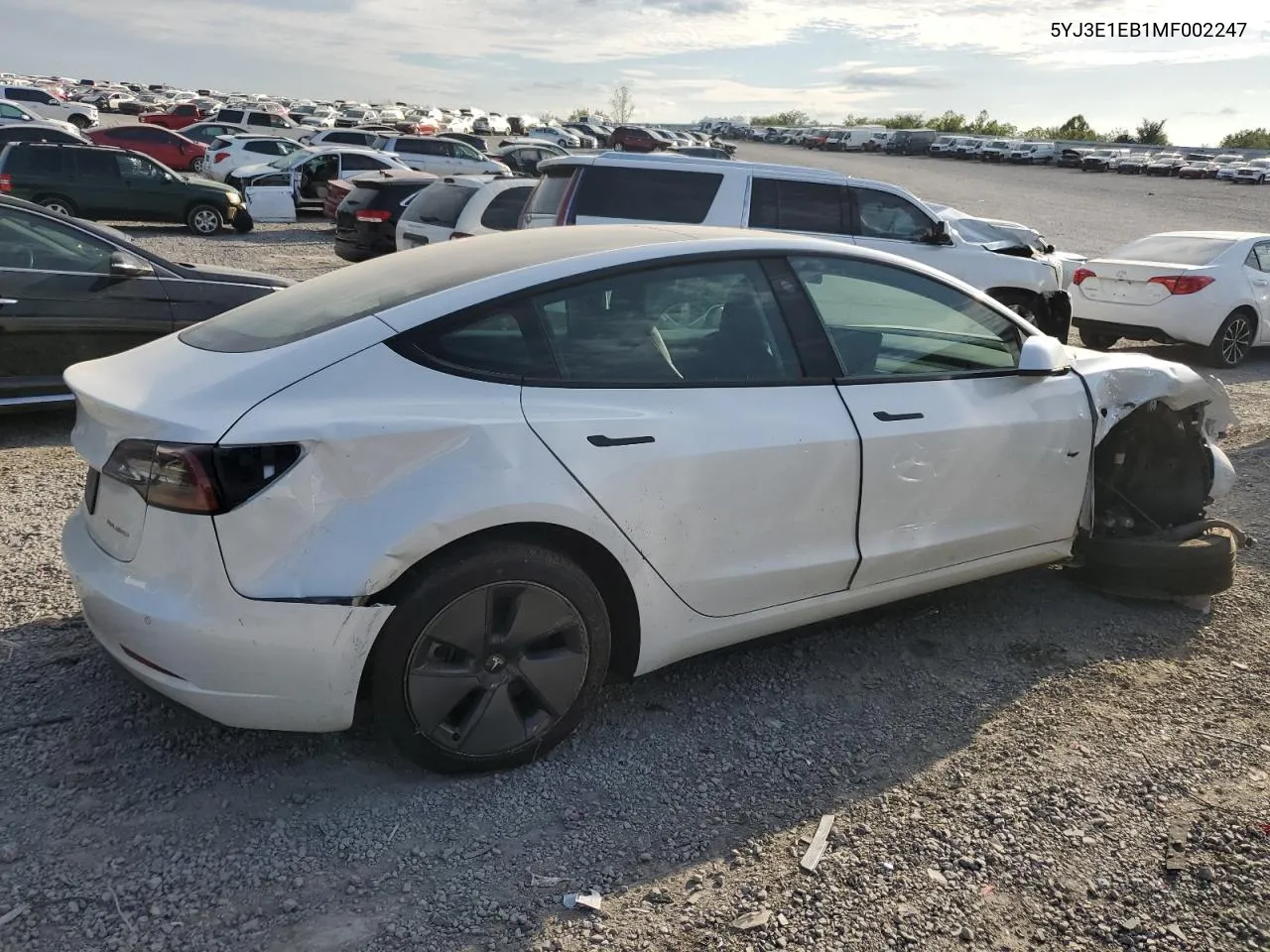 2021 Tesla Model 3 VIN: 5YJ3E1EB1MF002247 Lot: 72002264