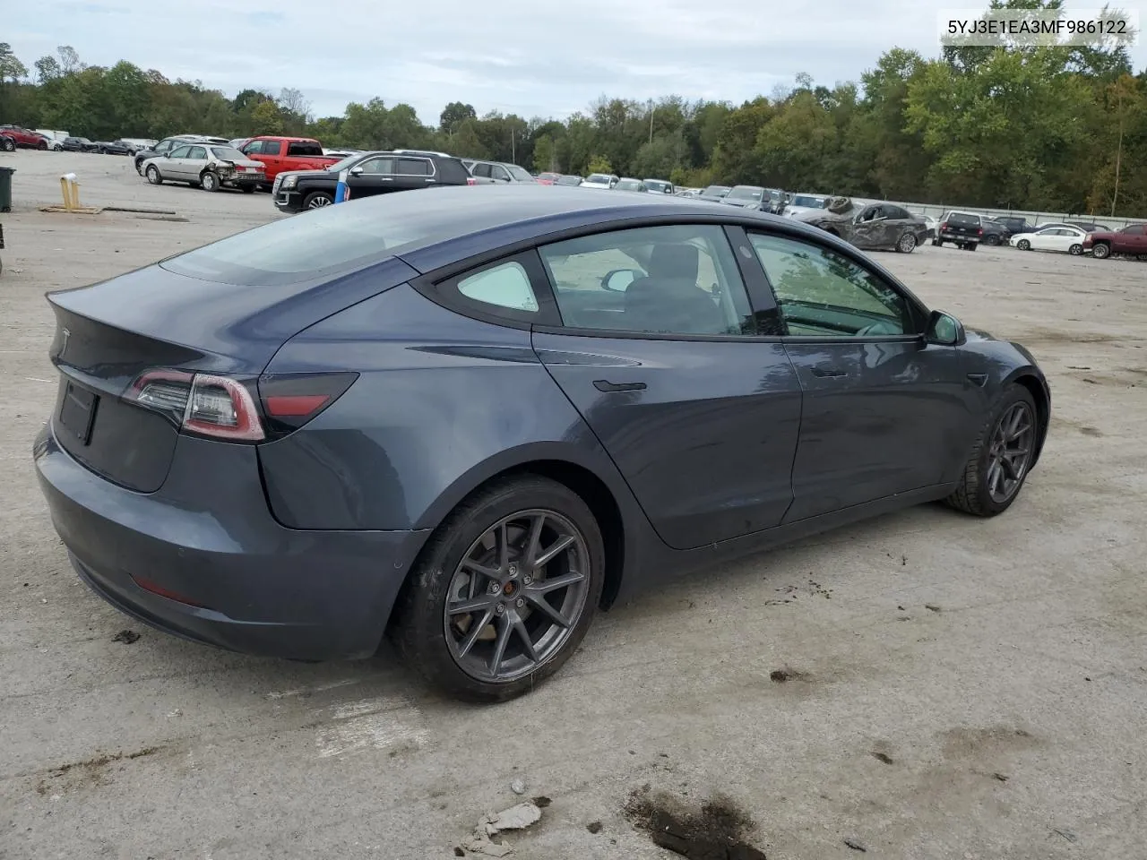 2021 Tesla Model 3 VIN: 5YJ3E1EA3MF986122 Lot: 72031794