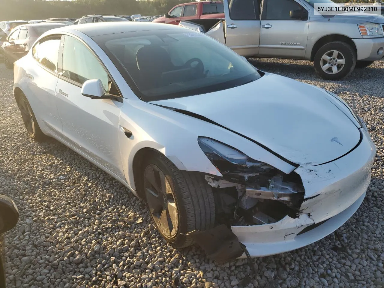 5YJ3E1EB0MF992310 2021 Tesla Model 3