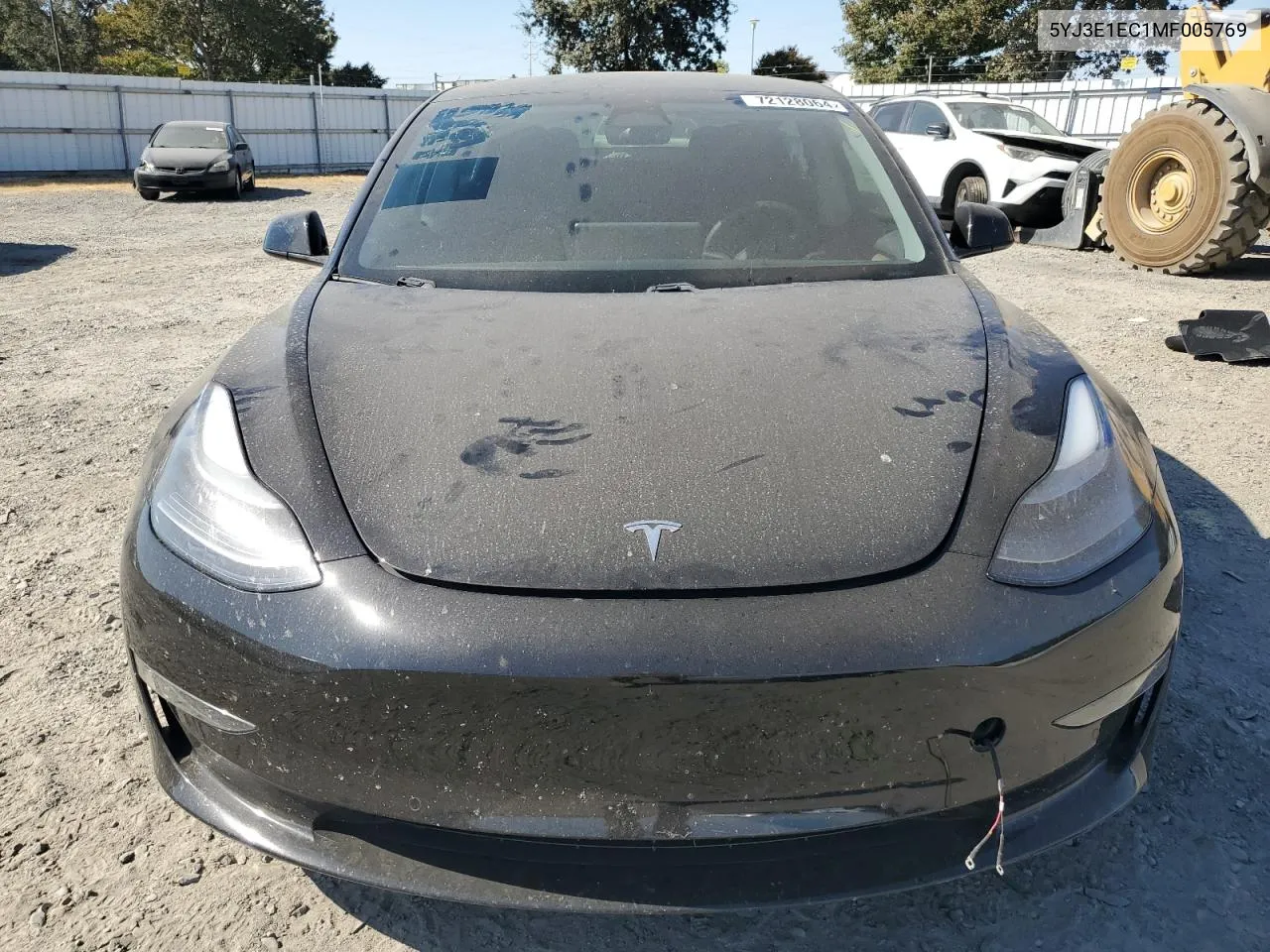 5YJ3E1EC1MF005769 2021 Tesla Model 3