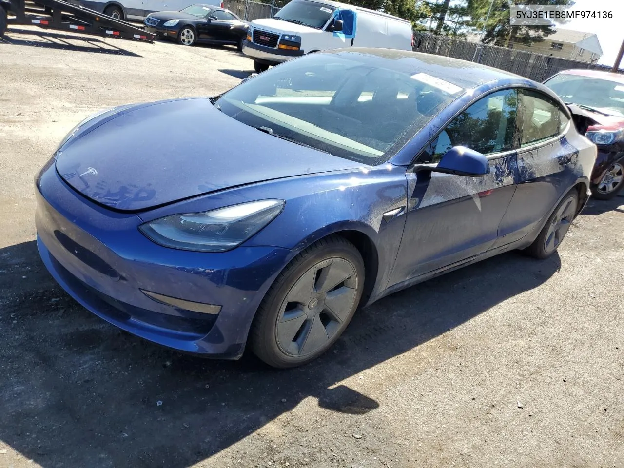 2021 Tesla Model 3 VIN: 5YJ3E1EB8MF974136 Lot: 72274974