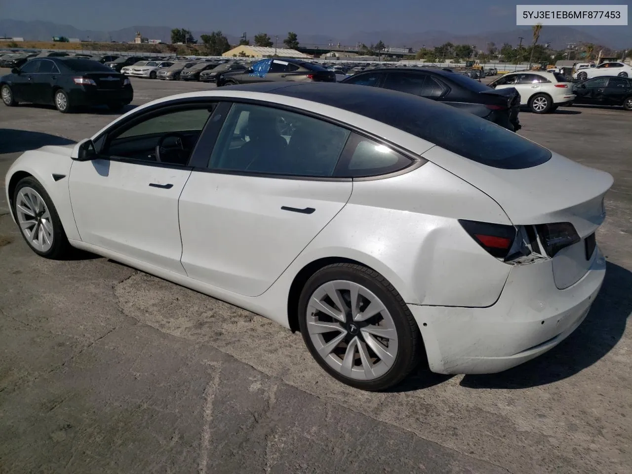 2021 Tesla Model 3 VIN: 5YJ3E1EB6MF877453 Lot: 72348044