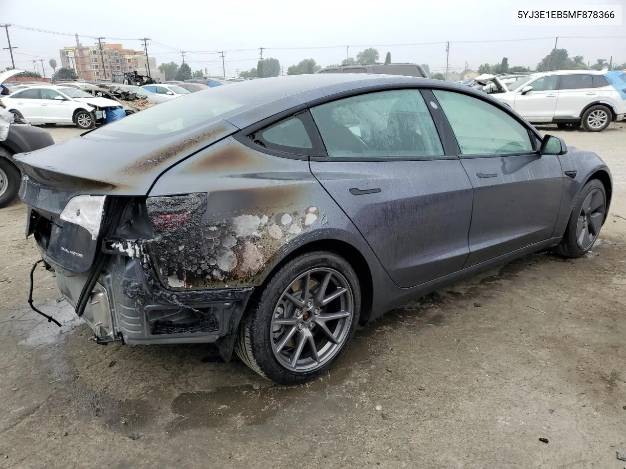 2021 Tesla Model 3 VIN: 5YJ3E1EB5MF878366 Lot: 72467254