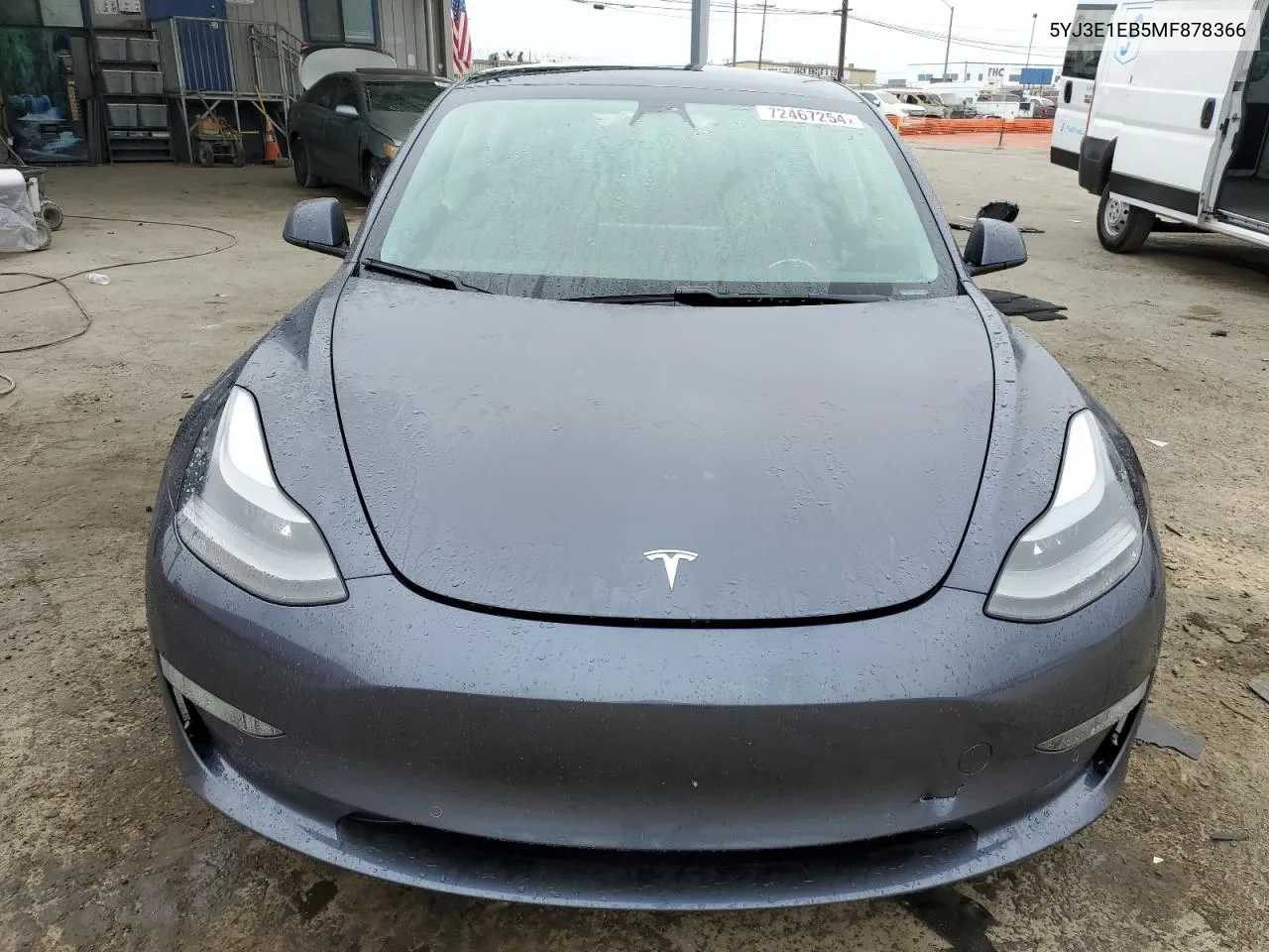 2021 Tesla Model 3 VIN: 5YJ3E1EB5MF878366 Lot: 72467254