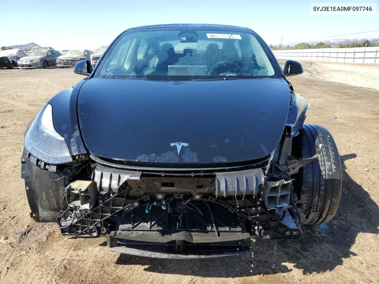 2021 Tesla Model 3 VIN: 5YJ3E1EA0MF097746 Lot: 72605914