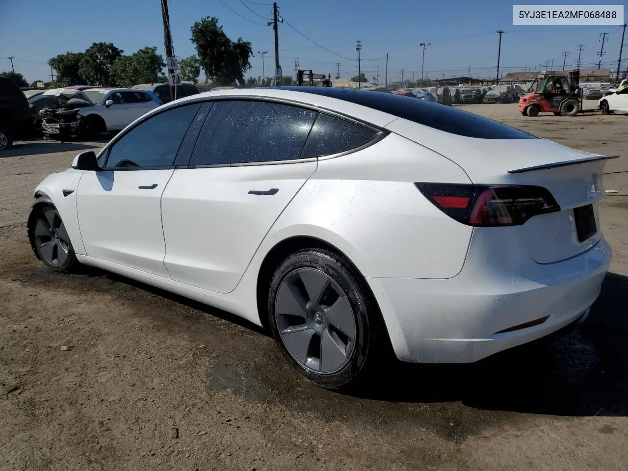 2021 Tesla Model 3 VIN: 5YJ3E1EA2MF068488 Lot: 72656984