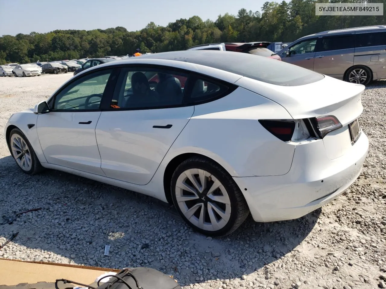 2021 Tesla Model 3 VIN: 5YJ3E1EA5MF849215 Lot: 72695434