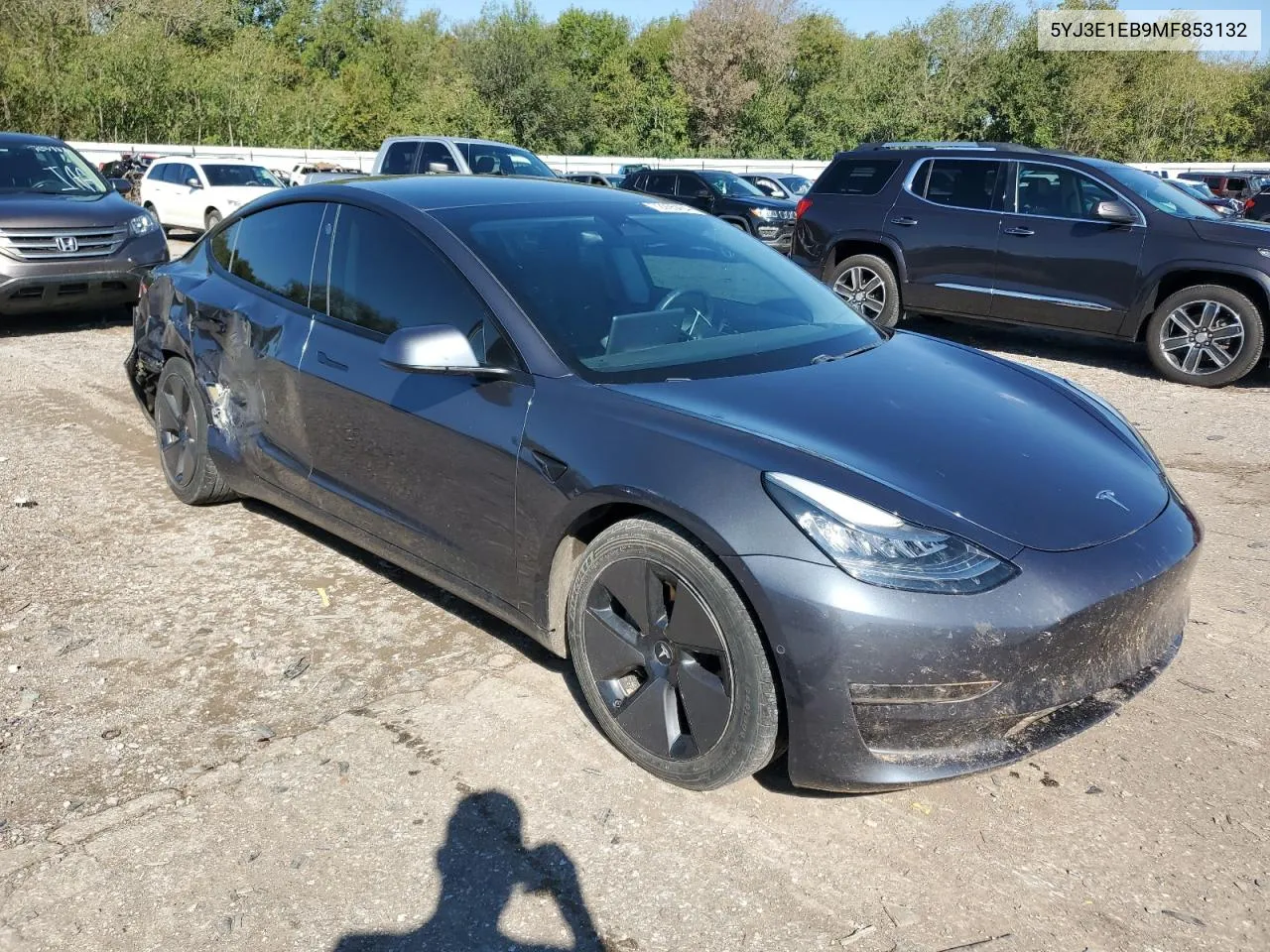 2021 Tesla Model 3 VIN: 5YJ3E1EB9MF853132 Lot: 72905454