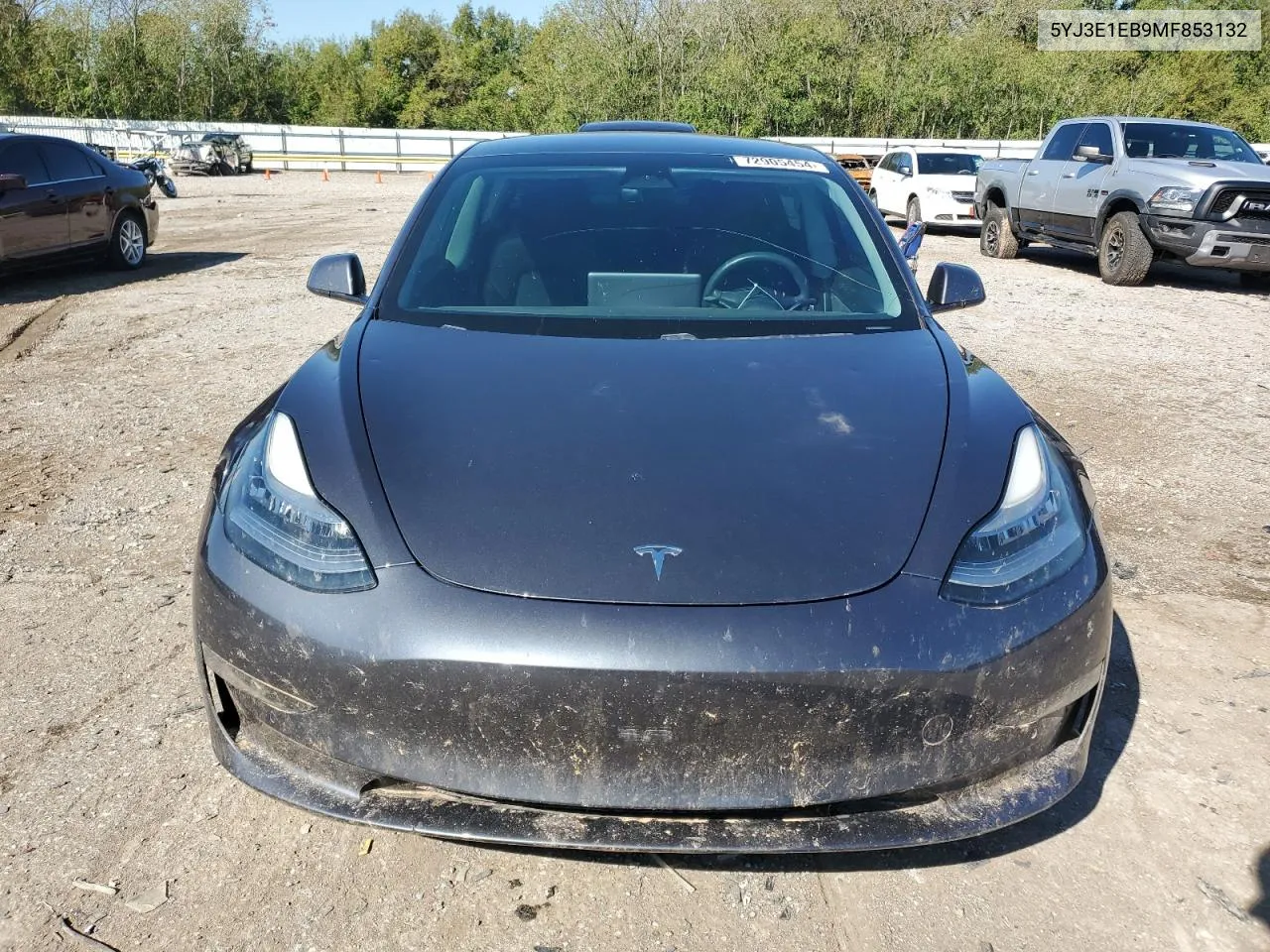 2021 Tesla Model 3 VIN: 5YJ3E1EB9MF853132 Lot: 72905454