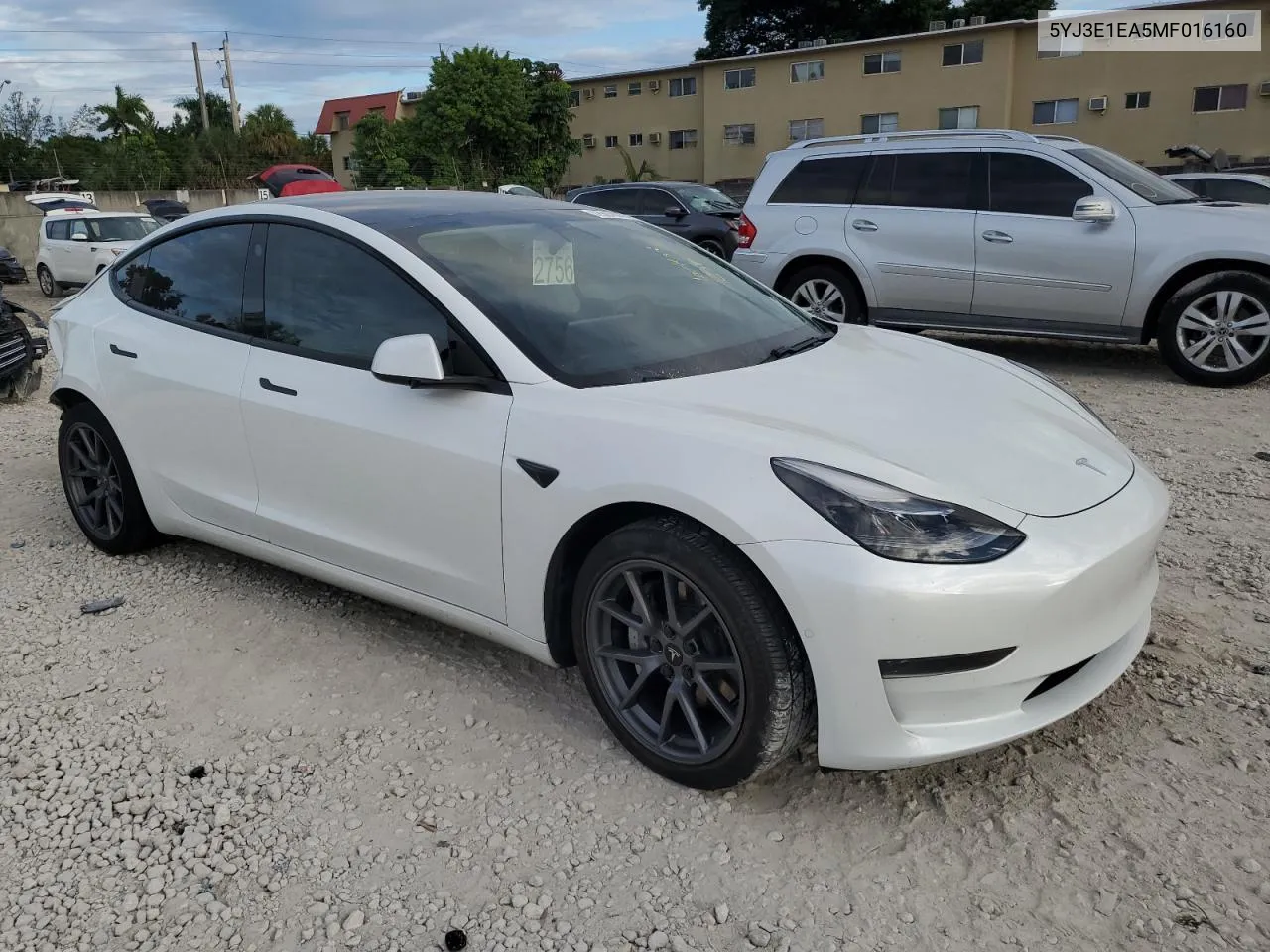 2021 Tesla Model 3 VIN: 5YJ3E1EA5MF016160 Lot: 72927614